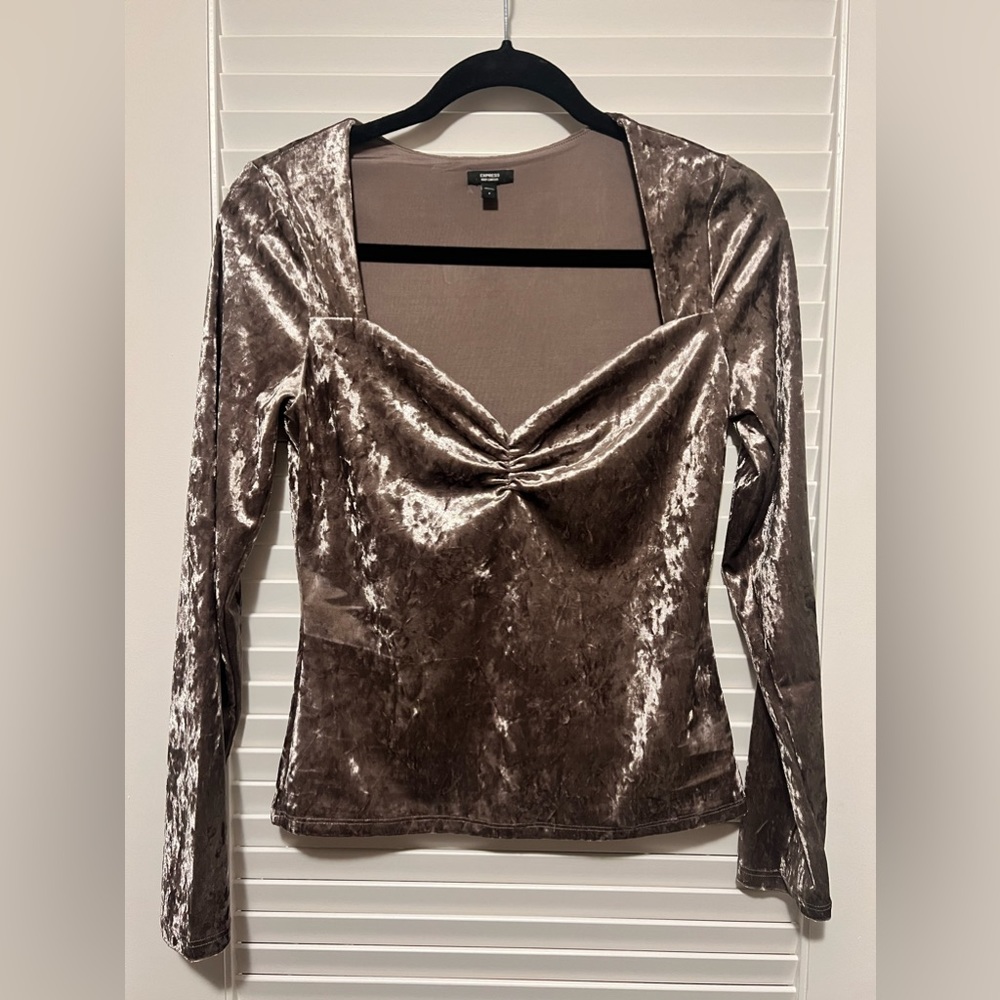 Express crushed velvet top
